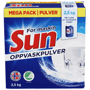 Sun Maskinoppvaskpulver 2,5kg