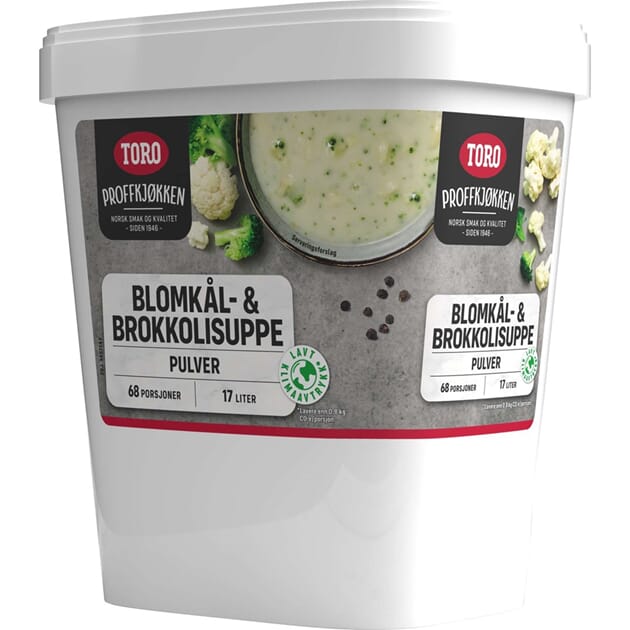 Blomkål og brokkoli suppe 1kg gir 15l