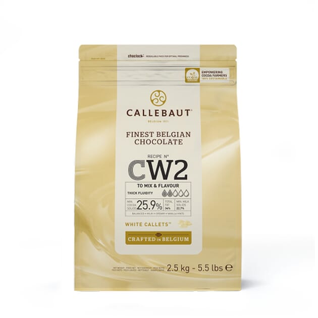 Callebaut 2,5kg hvit sjokolade cw2