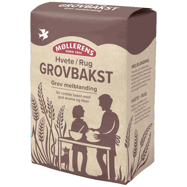 Grovbakstmel hvete & rug 1kg