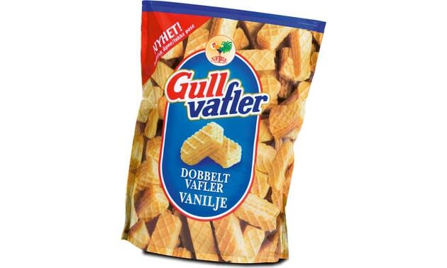 Gullvafler doble m/vanilje 250g