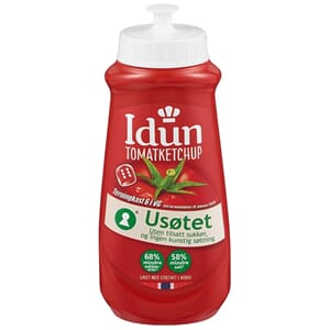 Idun Ketchup Usøtet 510g