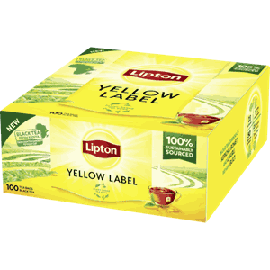 Yellow label tea øk. 100stk