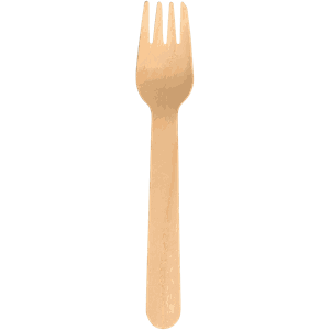 Gaffel gastro 16cm brun komposterbar 100stk