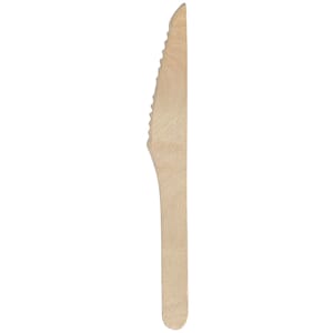 Kniv tre 16cm brun birketre komposterbar 100stk