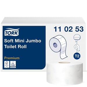 Toalettrull Mini Jumbo Myk 2-lag T2 12 Stk