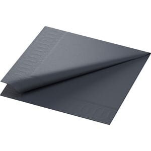 Servietter 40cm 3l sort 125stk
