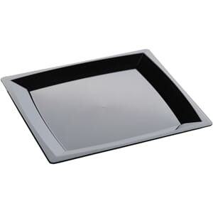 Tall.plast flat 17,2cm milan sort 24stk