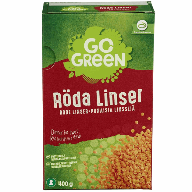 Røde linser 400g