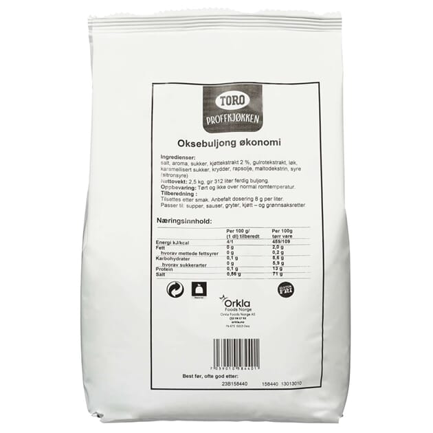 Toro oksebuljong øko. 624l