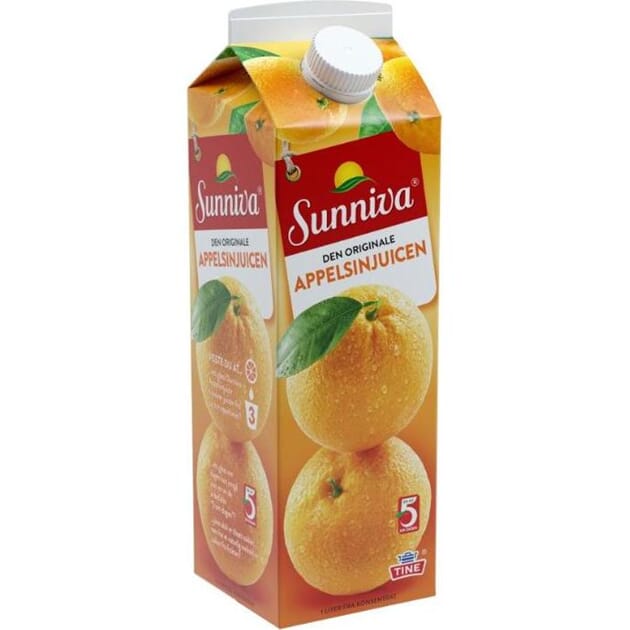 Appelsinjuice sunniva 1l