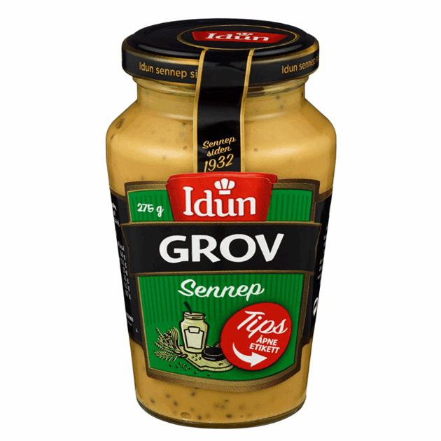 Idun sennep grov 275g