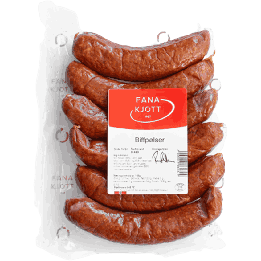 Fana Kjøtt Biffpølse 600g