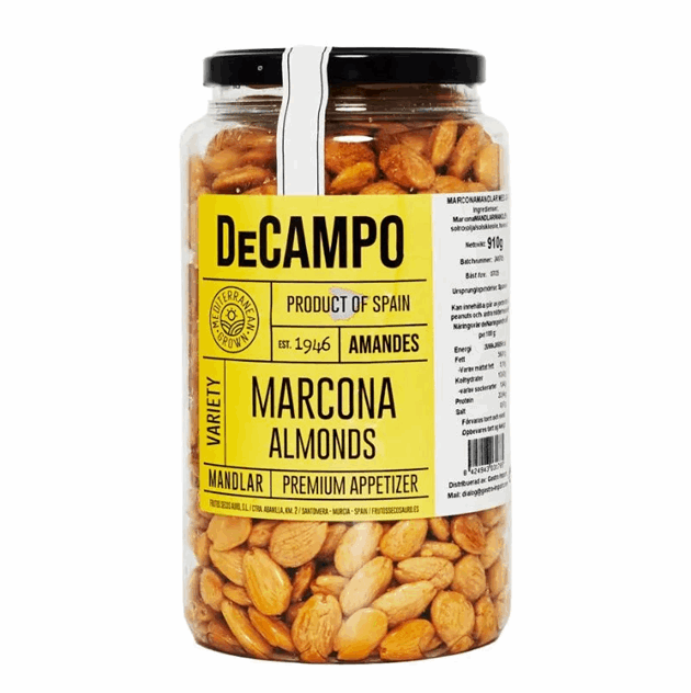 Marcona mandel saltet 905g