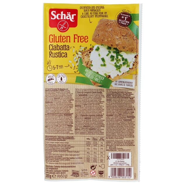Ciabatta rustica glutenfritt 200g
