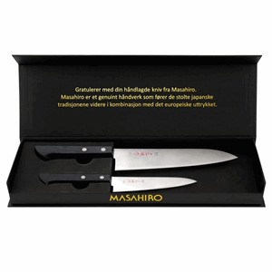 Masahiro black knivsett 12 cm + 18 cm