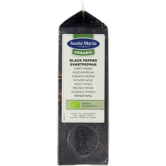 Sort pepper hel økol. 450g