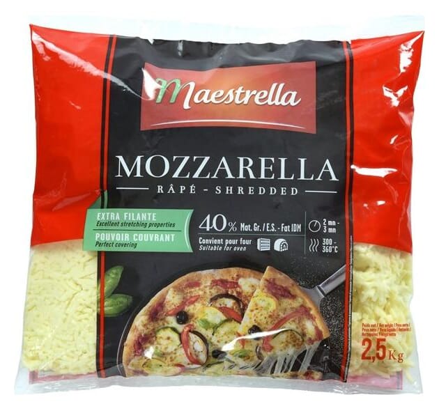 Mozarella revet 2,5kg
