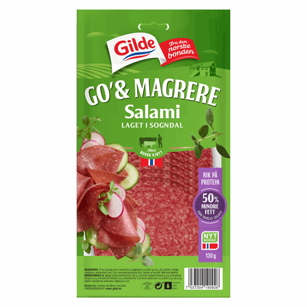 Go og mager salami skivet 130g