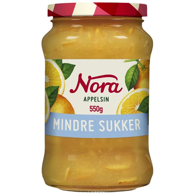 Nora appelsin mindre sukker 550g