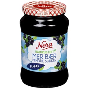 Nora Blåbær Mindre Sukker 540g