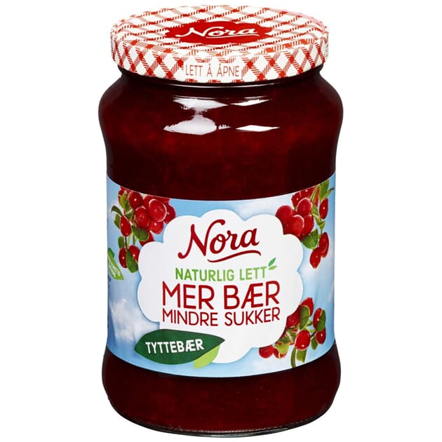 Nora tyttebær mindre sukker 534g