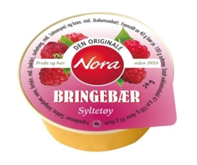 Bringebærsylt kuvert 80x24g