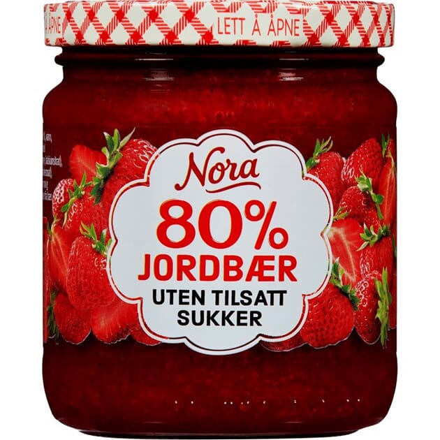 Jordbær syltetøy u/tilsatt sukker 275g