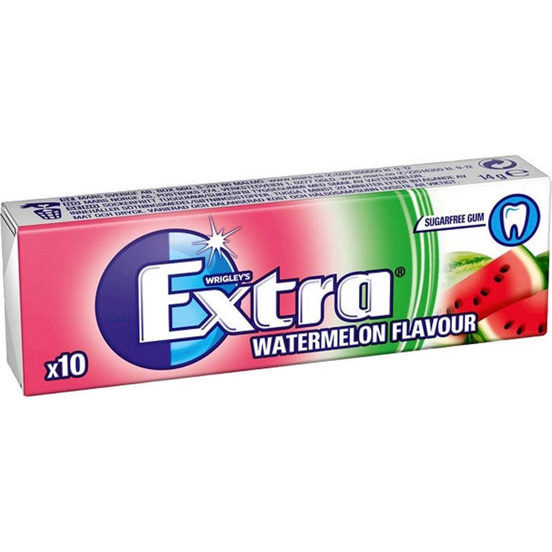 EXTRA WATERMELON 10P 14G - Kjøpmannen På Nett