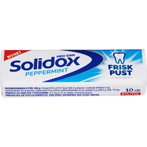 Solidox Tyggis Frisk Pust Peppermint 10p 14g