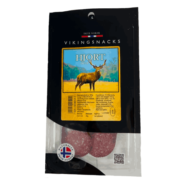 Vikingsnacks hjortepølse 70g