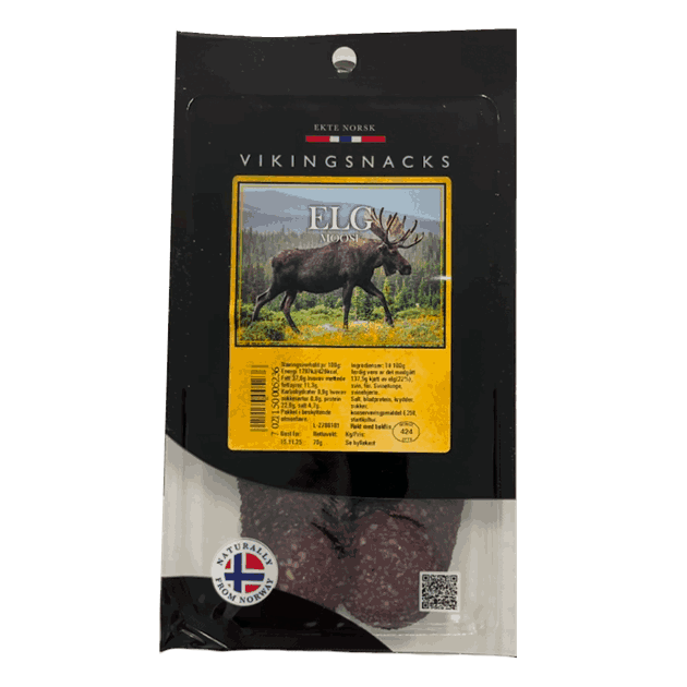 Vikingsnacks elgpølse 70g