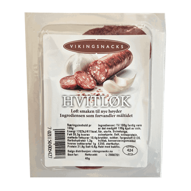 Vikingsnacks hvitløk 45g