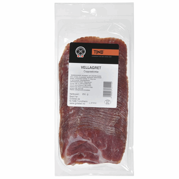 Tind vellagret coppaskinke 250g