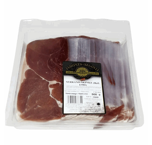Serrano i skiver 500 gram