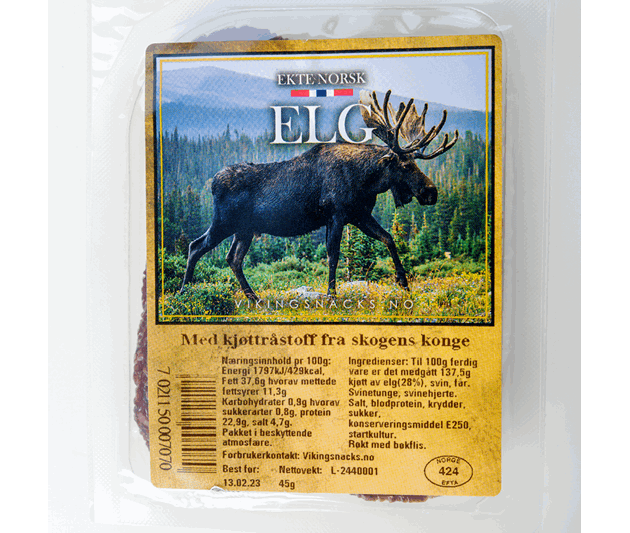 Vikingsnacks elgpølse 45g