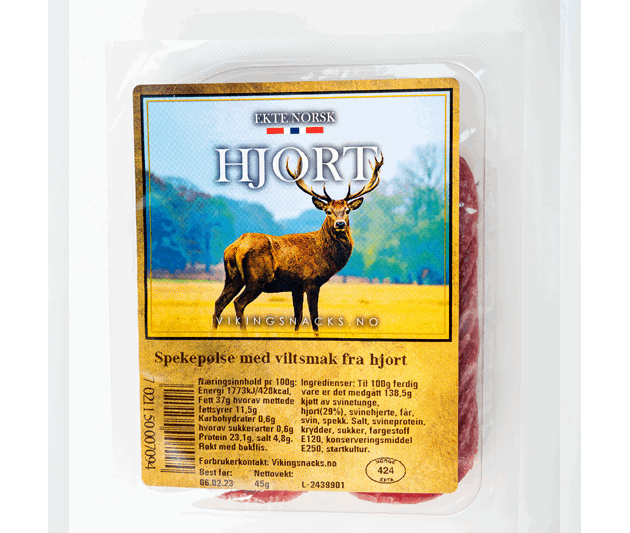 Vikingsnacks hjortepølse 45g