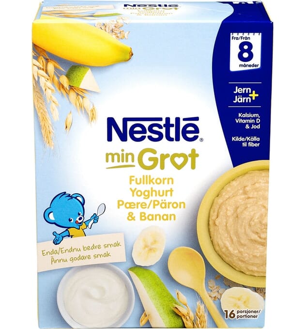 Min grøt fullkorn yoghurt pære banan 8m 480g
