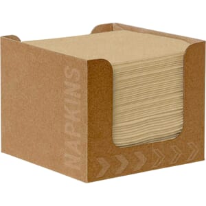 Dispenserboks m/biodunisoft 20cm naturbrun 50stk